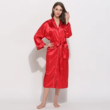 Female Red Chinese Style Wedding Bride Robe Long Sleeve Satin Kimono Bathrobe Gown Sexy Sleepwear Summer Home Wear Negligee
Female Red Chinese Style Wedding Bride Robe Long Sleeve Satin Kimono Bathrobe Gown Sexy Sleepwear Summer Home Wear Negligee