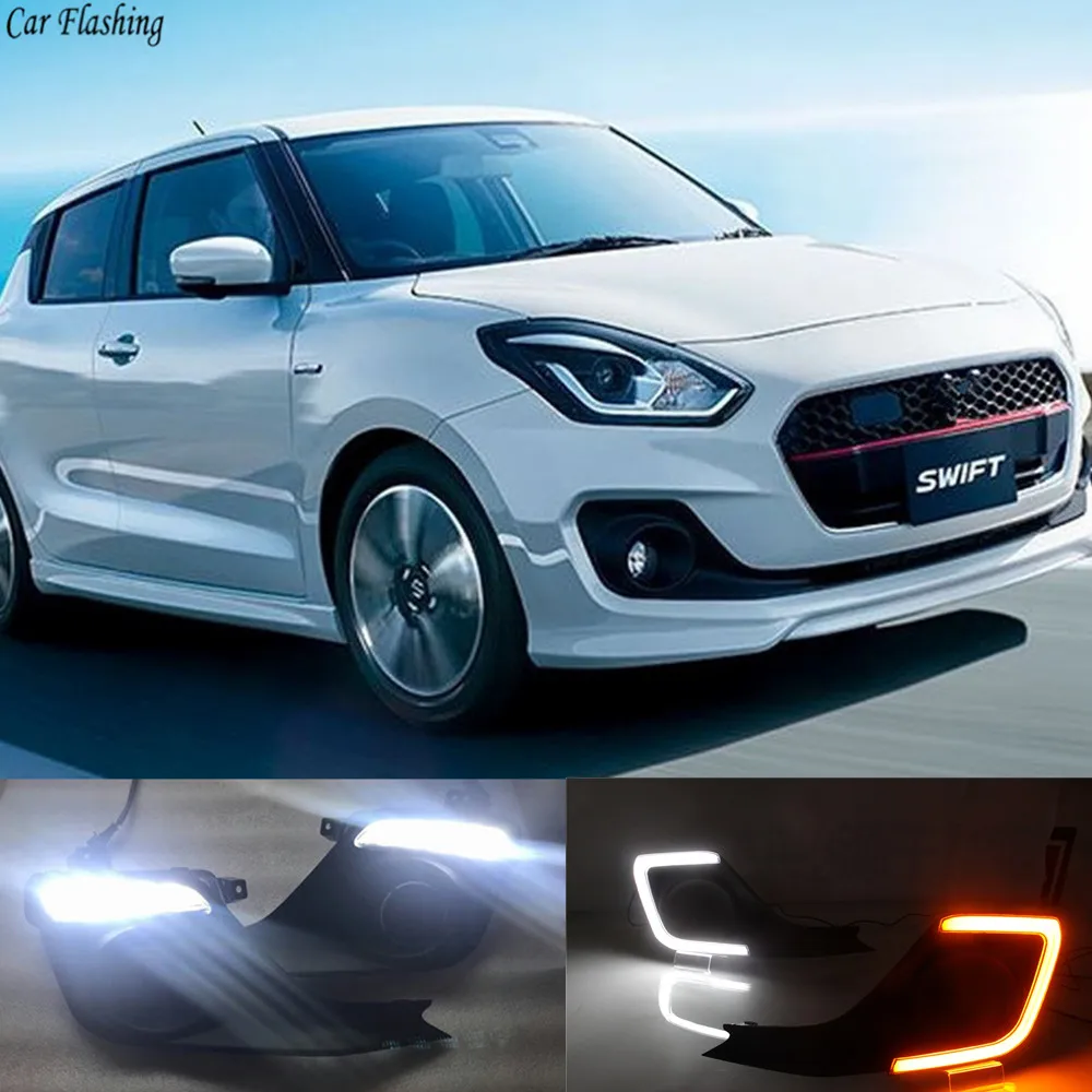 Car Flashing 2PCS LED DRL Daytime Running Light Daylight For Suzuki Swift 2017 2018 2019 Turn yellow Signal lamp car-Styling
Car Flashing 2PCS LED DRL Daytime Running Light Daylight For Suzuki Swift 2017 2018 2019 Turn yellow Signal lamp car-Styling