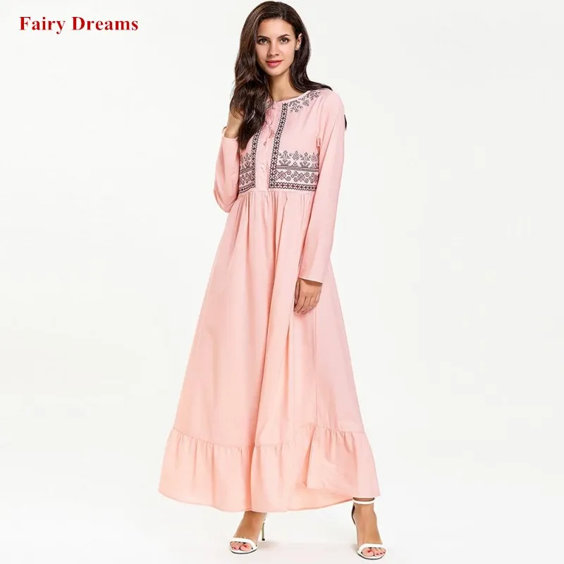 Long Muslim Pink Dress Women Embroidery Abaya Femme Dubai Turkish Turkey Bangladesh Kaftan Arabic Plus Size Islamic Clothing
Long Muslim Pink Dress Women Embroidery Abaya Femme Dubai Turkish Turkey Bangladesh Kaftan Arabic Plus Size Islamic Clothing
