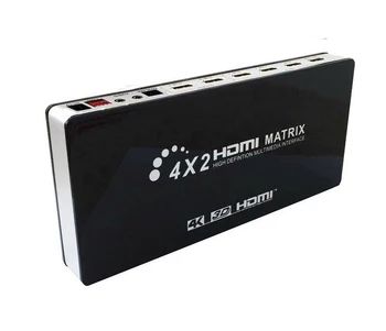 4x2 HDMI Matrix Switcher Splitter 1080P 3D 4K 4 in 2 Out TOSLINK Audio Adapter Video Converter For XBOX TV BOX Computer PC to TV
4x2 HDMI Matrix Switcher Splitter 1080P 3D 4K 4 in 2 Out TOSLINK Audio Adapter Video Converter For XBOX TV BOX Computer PC to TV