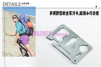 1000pcs/lot Multi Outdoor Camping 11 Functions in 1 Survival Card Survival Knife Multifunction Card Tool Pocket Saber Card
1000pcs/lot Multi Outdoor Camping 11 Functions in 1 Survival Card Survival Knife Multifunction Card Tool Pocket Saber Card
