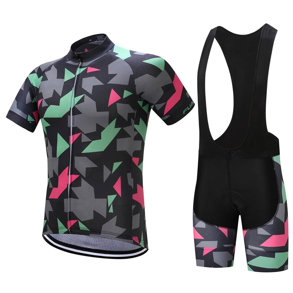 FUALRNY Brand Short Sleeve Cycling set Maillot Ropa Ciclismo 2017 Racing Bike Clothing With Pro Bicycle Gel Pad Shorts For Man