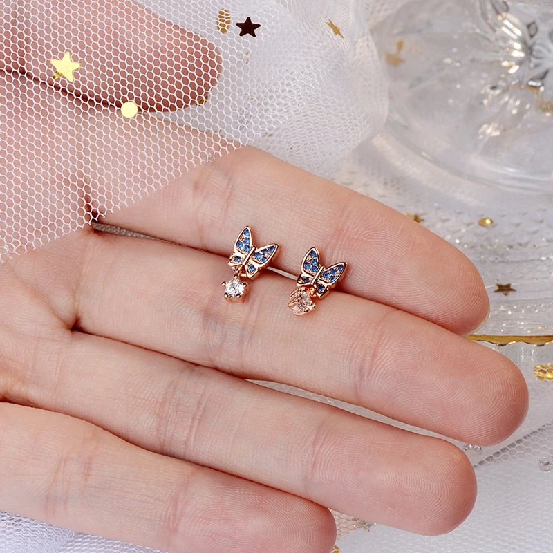 Todorova New Arrival Sparkling CZ Cubic Zircon Crystal Butterfly Stud Earrings for Women Girls Gift Rose Gold Color Jewelry
Todorova New Arrival Sparkling CZ Cubic Zircon Crystal Butterfly Stud Earrings for Women Girls Gift Rose Gold Color Jewelry