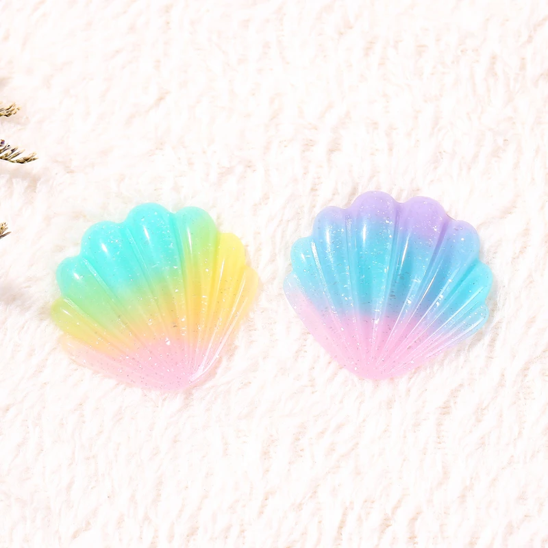 10pcs/lot 41*39MM Cute Shell Glitter Gradient scrapbooking Flatback Resin Cabochons Parts for Jewelry DIY
10pcs/lot 41*39MM Cute Shell Glitter Gradient scrapbooking Flatback Resin Cabochons Parts for Jewelry DIY
