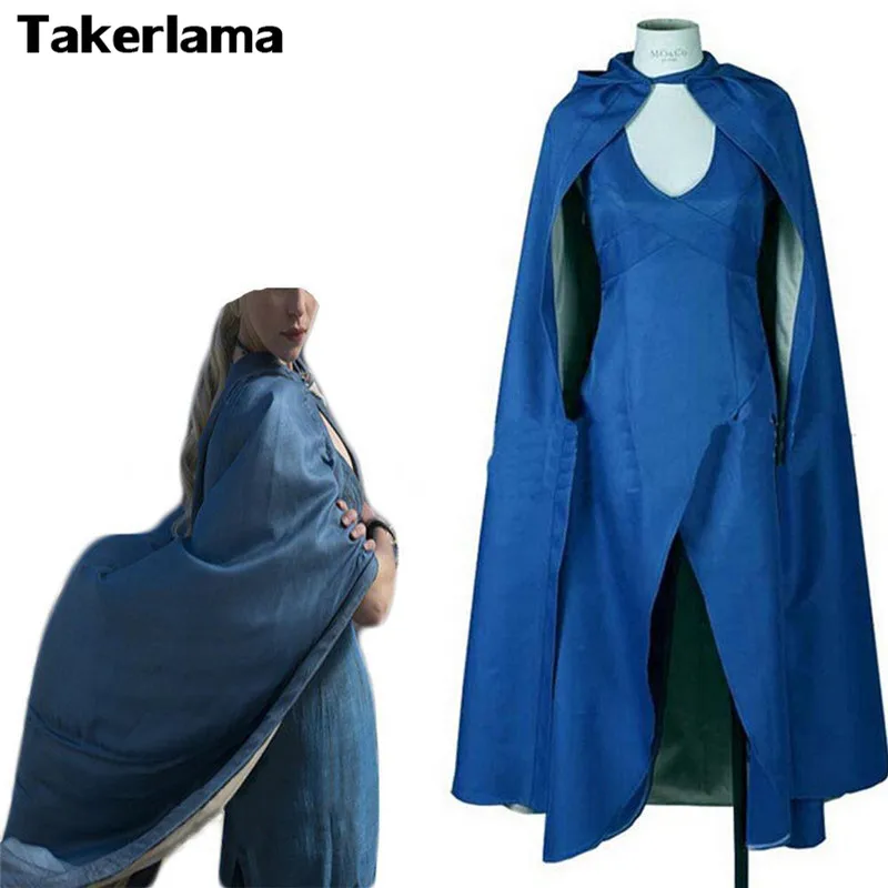 Takerlama Game of Thrones Daenerys Targaryen Costume Blue Dress Cloak A Song Of Ice And Fire Movie Cosplay Halloween Costumes
Takerlama Game of Thrones Daenerys Targaryen Costume Blue Dress Cloak A Song Of Ice And Fire Movie Cosplay Halloween Costumes