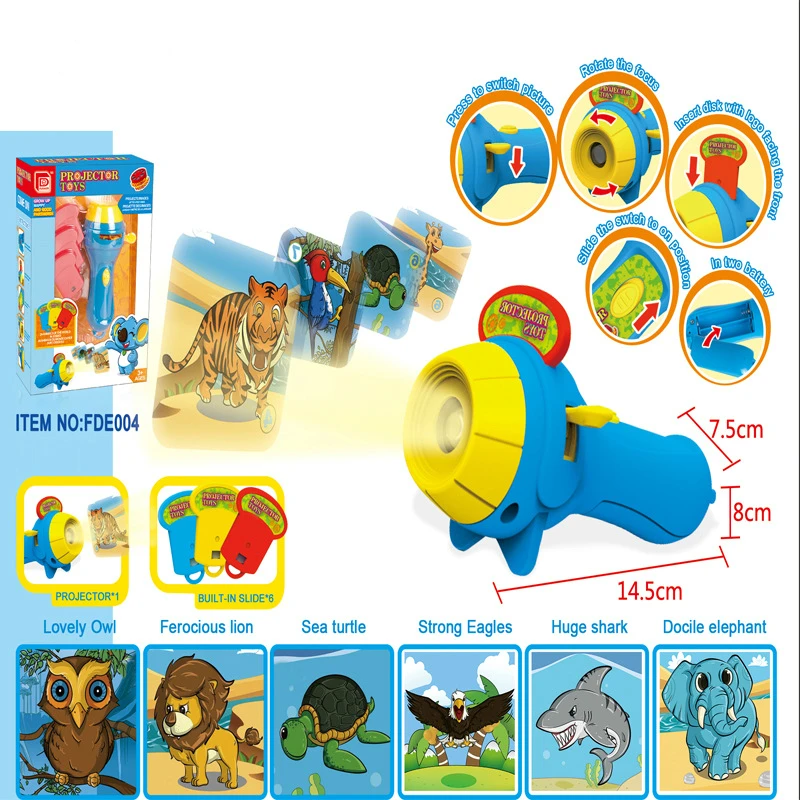 Children's Flashlight Projector Luminous Toy Early Education Toy Baby Sleep Story Projector Novelty Gag Luminous Toys
Children's Flashlight Projector Luminous Toy Early Education Toy Baby Sleep Story Projector Novelty Gag Luminous Toys