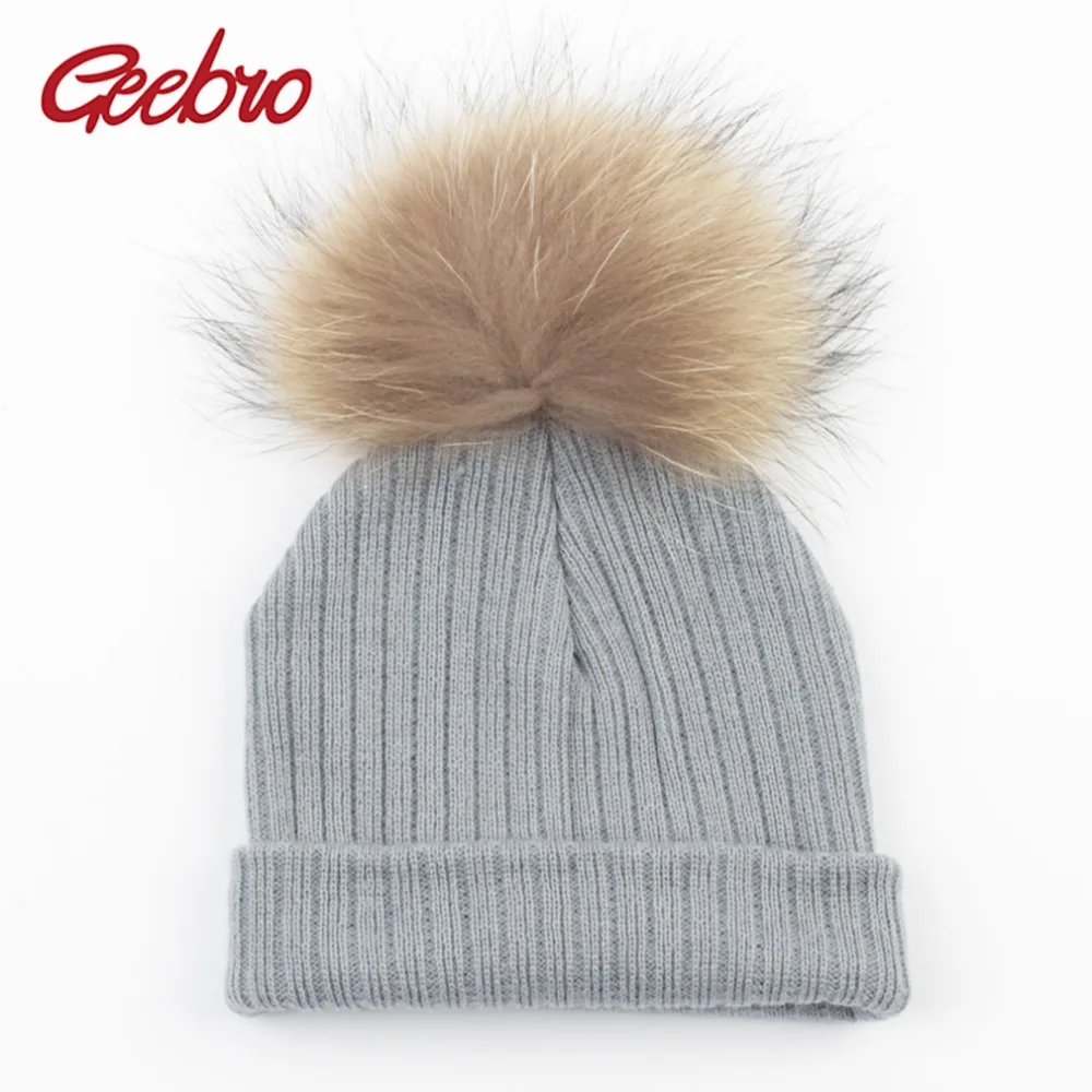 Geebro Baby Winter Beanie Hat with Real Fur Pom Pom children Beanies for 6 Month-3 years old Crochet Kids Knitted Hats GS021
Geebro Baby Winter Beanie Hat with Real Fur Pom Pom children Beanies for 6 Month-3 years old Crochet Kids Knitted Hats GS021