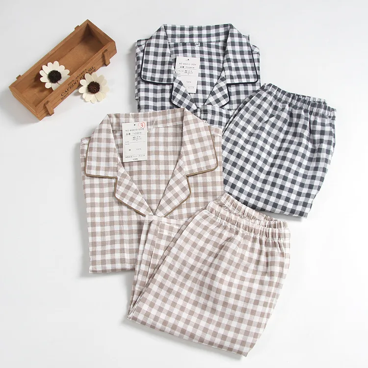 Two Piece Set Mens Pajama Suit Tops and Shorts Plaid Cotton Spring Summer Pyjamas for Men Nightie Sleepwear Plus Size Nightie
Two Piece Set Mens Pajama Suit Tops and Shorts Plaid Cotton Spring Summer Pyjamas for Men Nightie Sleepwear Plus Size Nightie