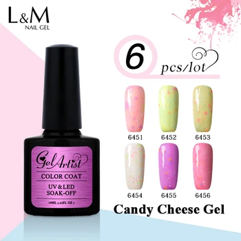 6 Pcs Gelartist Brand Candy Cheese Gel Professional Art for Nail Makeup DIY Decoration 54colors for choose 
6 Pcs Gelartist Brand Candy Cheese Gel Professional Art for Nail Makeup DIY Decoration 54colors for choose