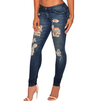 New Women Fashion Dark Sandblast Wash Denim Destroyed Skinny Jeans Leisure Modis Jeans Pencil Trousers Calca Free Shipping
New Women Fashion Dark Sandblast Wash Denim Destroyed Skinny Jeans Leisure Modis Jeans Pencil Trousers Calca Free Shipping