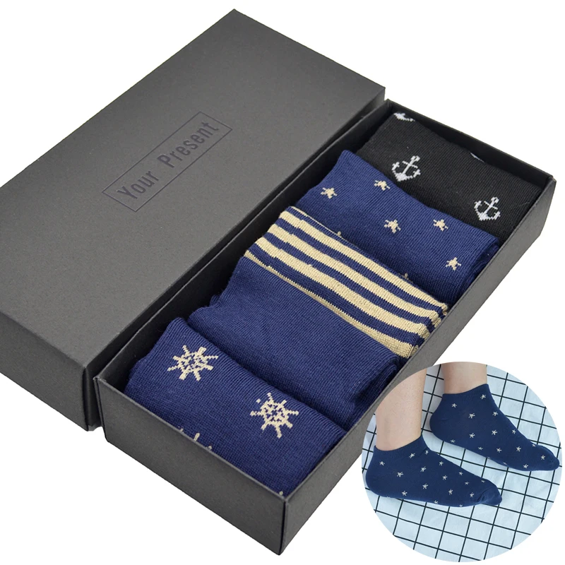 5 Pair/set Navy Blue Pirate Cotton Men Short Casual Socks Anchor Striped Men's Summer Short Ankle Socks with Gift Box
5 Pair/set Navy Blue Pirate Cotton Men Short Casual Socks Anchor Striped Men's Summer Short Ankle Socks with Gift Box