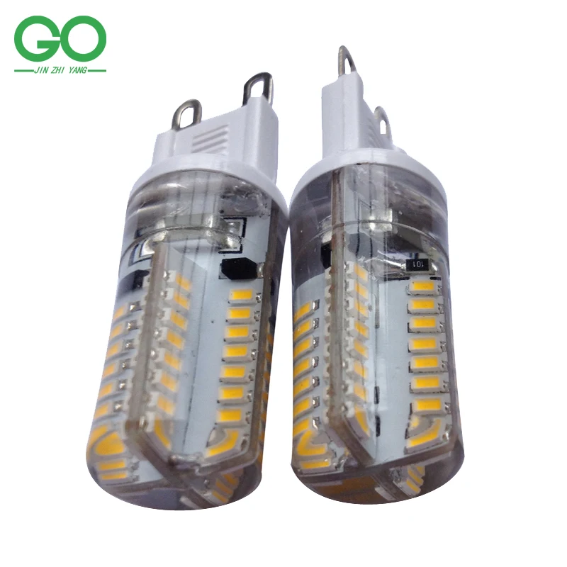 Image G9 3014 64SMD 110V 220V warm white white led spotlight,led corn bulb lamps,factory direct sale,fast free shipping(10pcs lot)