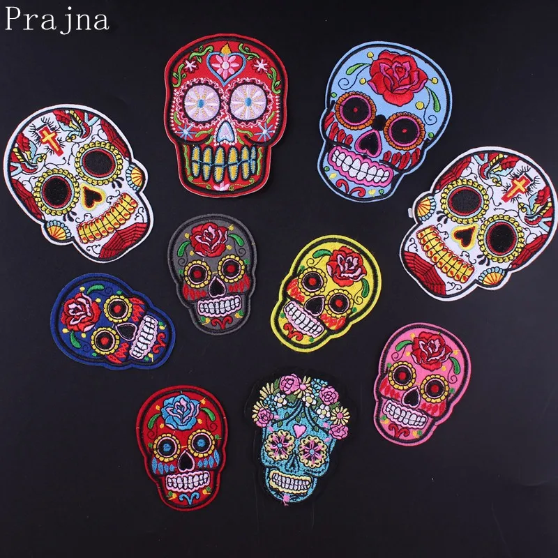 Prajna Sugar Skull Patch Punk Hippie Patch Biker Iron On Patches On Clothes StripesEmbroidered Patches For Clothing Badge
Prajna Sugar Skull Patch Punk Hippie Patch Biker Iron On Patches On Clothes StripesEmbroidered Patches For Clothing Badge