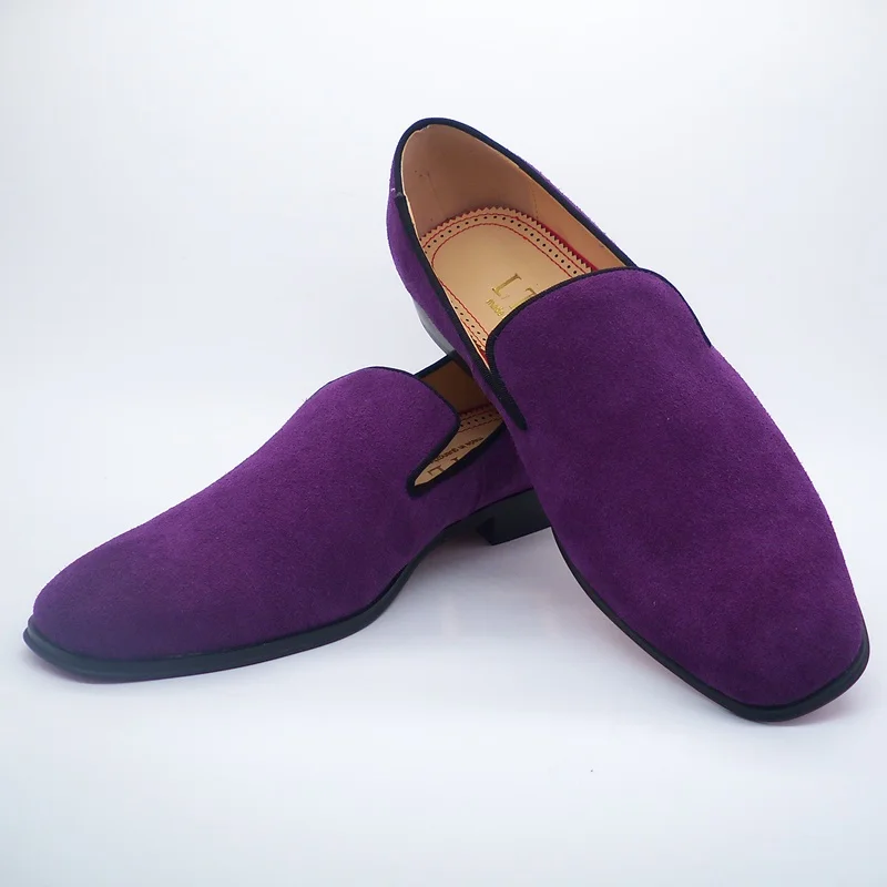 plum suede shoes