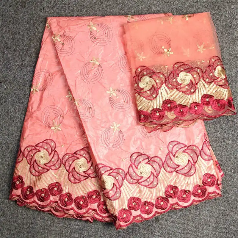 Peach Color Guinea Brocade Fabric with Net Lace for Women Dress New Bazin Riche Getzner Brocade Fabric
Peach Color Guinea Brocade Fabric with Net Lace for Women Dress New Bazin Riche Getzner Brocade Fabric