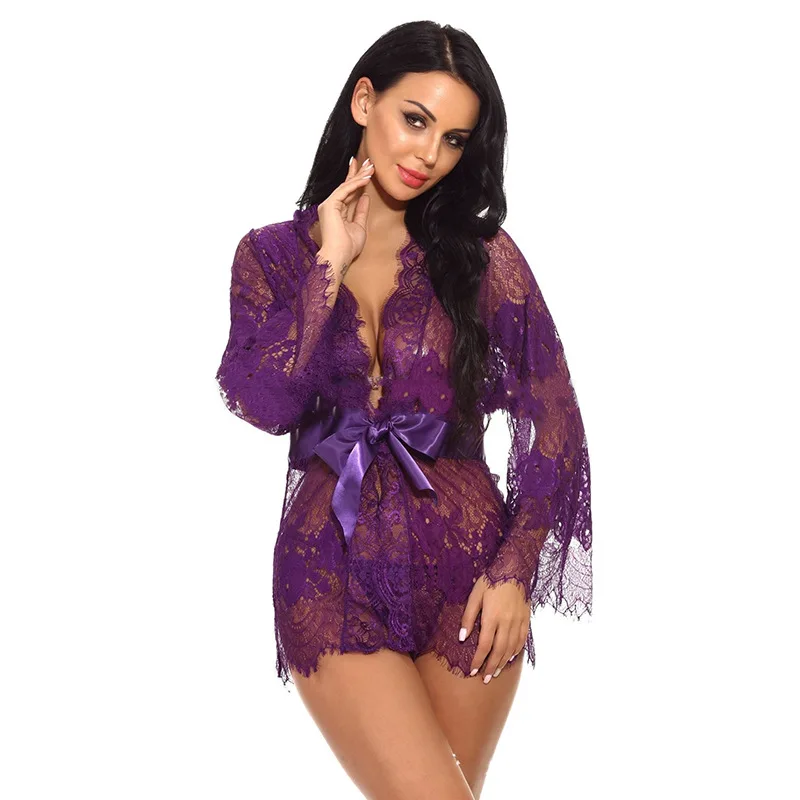 Eyelash lace lace with short-sleeved nightgown sexy nightgown underwear women top sleeves lingerie sleeping clothes
Eyelash lace lace with short-sleeved nightgown sexy nightgown underwear women top sleeves lingerie sleeping clothes