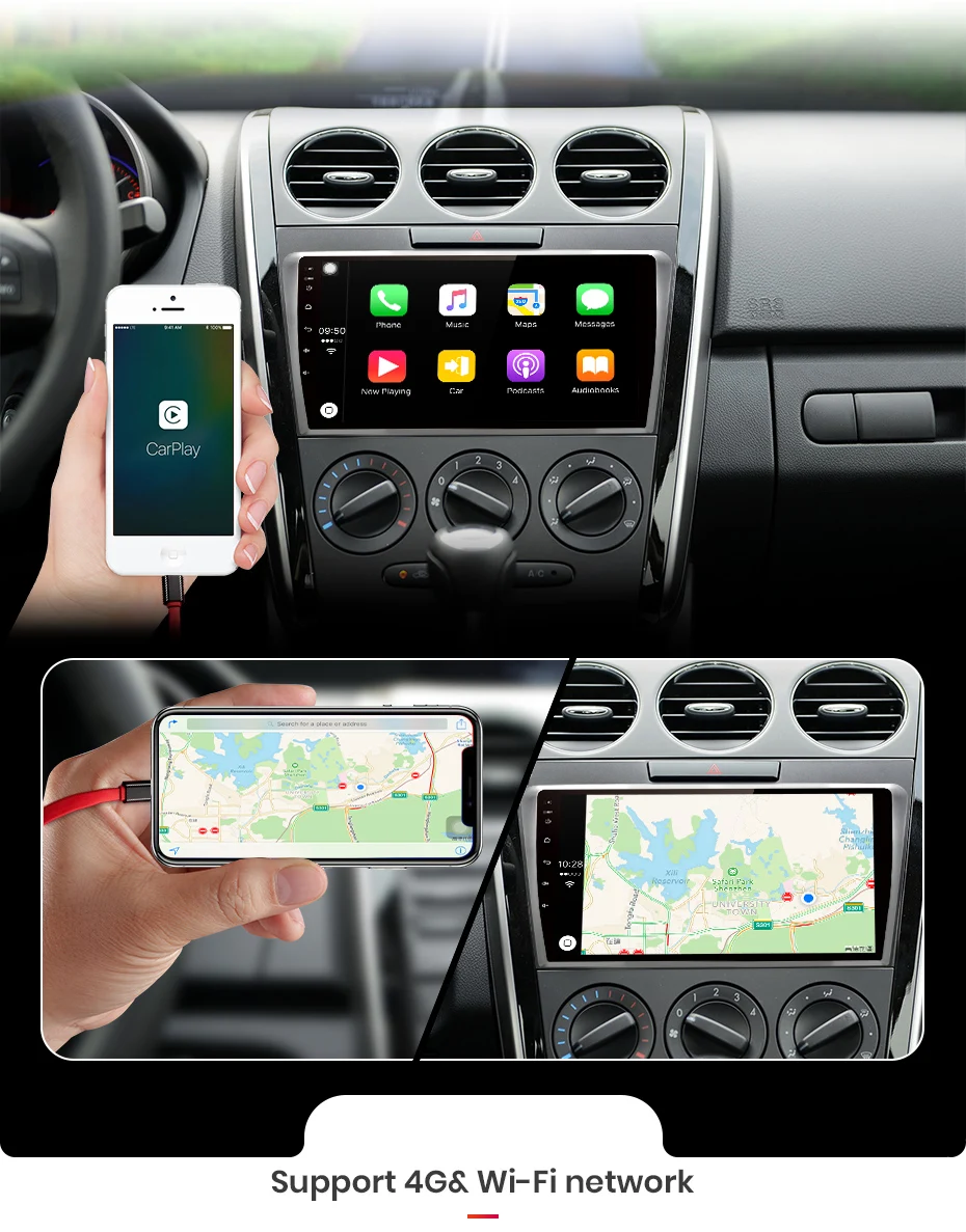 Best Junsun V1 pro 4G+64G CarPlay Android 9.0 DSP For Mazda Cx-7 cx7 2008-2015 Car Radio Multimedia Video Player Navi GPS 2 din dvd 7