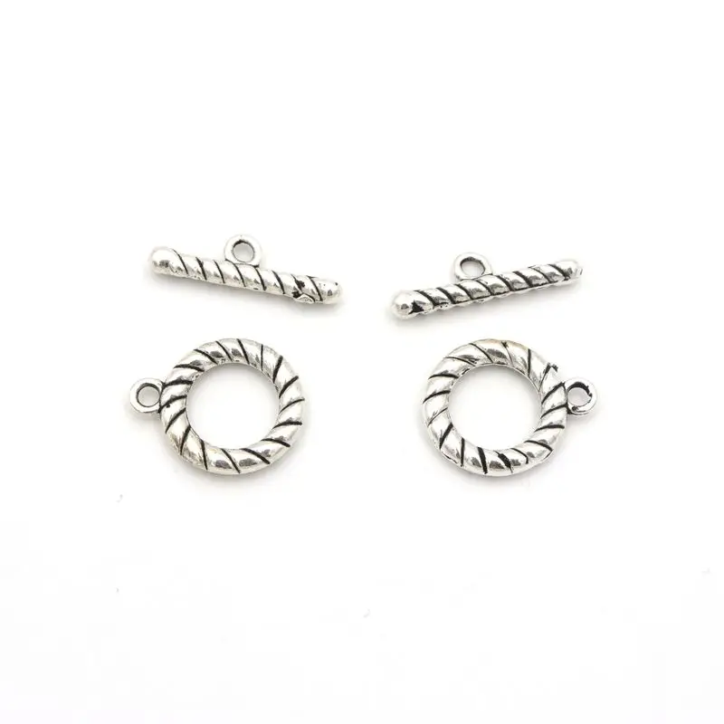10 Sets/lot Antique Silver Round OT Clasps Toggle For Jewelry Handmaking Diy Bracelet Chain Needlework Accessories Wholesale
10 Sets/lot Antique Silver Round OT Clasps Toggle For Jewelry Handmaking Diy Bracelet Chain Needlework Accessories Wholesale