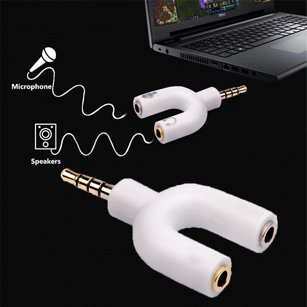 White Black 3.5mm Y shape Stereo Splitter Audio Male to Earphone Headset Microphone Adapter for PC IPhone Smartphone
White Black 3.5mm Y shape Stereo Splitter Audio Male to Earphone Headset Microphone Adapter for PC IPhone Smartphone