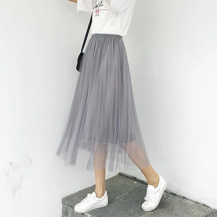2018 New Styles Net Gauze Pleated Skirt Elastic High Waist Slim And Thin Large Skirt Pendulum Puffy Womens
2018 New Styles Net Gauze Pleated Skirt Elastic High Waist Slim And Thin Large Skirt Pendulum Puffy Womens