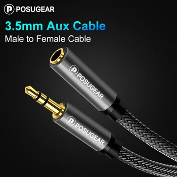 Posugear 3.5mm Jack Audio Extension Cable for Headphone Speaker Jack 3.5mm Aux Cable Male to Female for Phone Car Tablet
Posugear 3.5mm Jack Audio Extension Cable for Headphone Speaker Jack 3.5mm Aux Cable Male to Female for Phone Car Tablet
