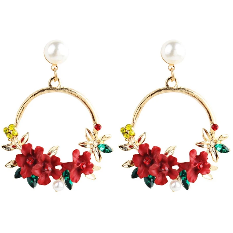 Korean Style Cute Flower Earrings For Women Girls Jewelry Female Rhinestone Gold Metal Round Circle Drop Earrings Gifts Brincos
Korean Style Cute Flower Earrings For Women Girls Jewelry Female Rhinestone Gold Metal Round Circle Drop Earrings Gifts Brincos