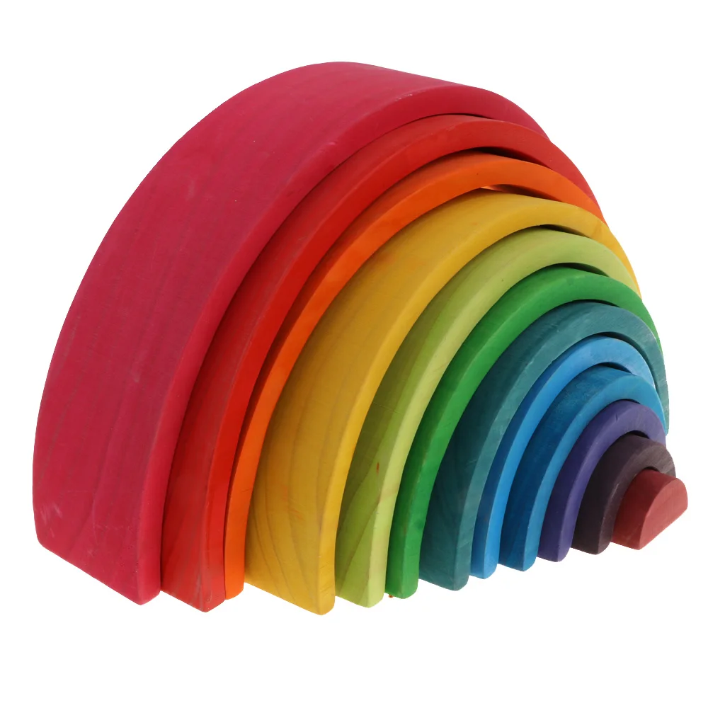 Baby Toddler Montessori Toys - Wooden 12 Colors Rainbow Stacking Rainbow Blocks Kids Education Toy Gift Baby Toddler Montessori Toys - Wooden 12 Colors Rainbow Stacking Rainbow Blocks Kids Education Toy Gift