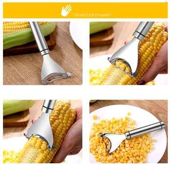 Stainless Steel Corn Peeler Premium Kitchen Tool Corn Cutter Cob Peeler Corn Stripper Kernel Cutter Corn on The Cob Remover
Stainless Steel Corn Peeler Premium Kitchen Tool Corn Cutter Cob Peeler Corn Stripper Kernel Cutter Corn on The Cob Remover