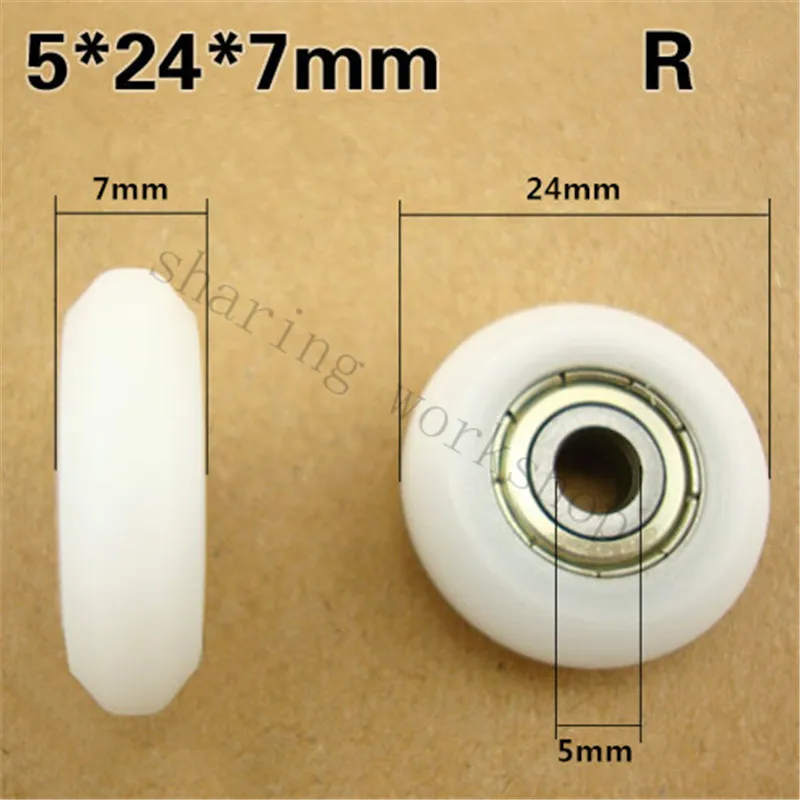 POM nylon plastic pulley injection molding pulley for DIY 3D printer ball bearings 625zz R type wheel size:5 * 24 * 7mm
POM nylon plastic pulley injection molding pulley for DIY 3D printer ball bearings 625zz R type wheel size:5 * 24 * 7mm