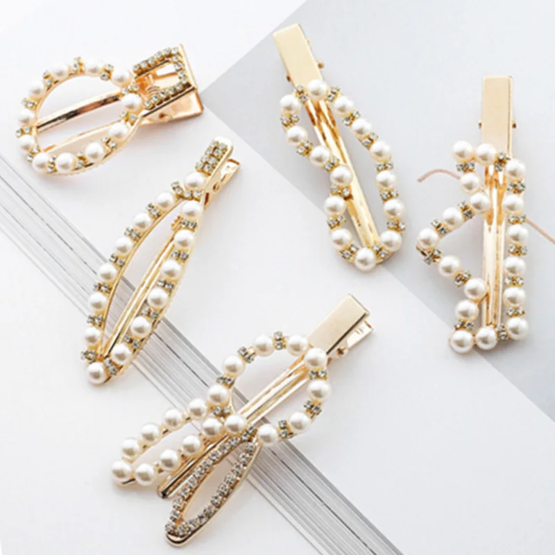 Elegant Fashion Women Crystal Pearl Hair Clip Metal Hairclip Barrette Bobby Hair Pins Wedding Hair Styling Tool Hair Clips
Elegant Fashion Women Crystal Pearl Hair Clip Metal Hairclip Barrette Bobby Hair Pins Wedding Hair Styling Tool Hair Clips