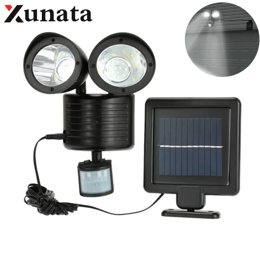 Outdoor Wall Light Solar Double Head Sensor Spotlights IP55 Powerful Outdoor Solar Lamps for Garden Yard Luminaria Solar
Outdoor Wall Light Solar Double Head Sensor Spotlights IP55 Powerful Outdoor Solar Lamps for Garden Yard Luminaria Solar