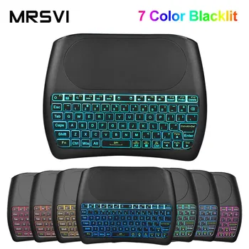 7color Backlit D8 2.4GHZ Wireless Mini Keyboard English Russian Spanish Air Mouse Touchpad Controller for Android TV BOX PK i8
7color Backlit D8 2.4GHZ Wireless Mini Keyboard English Russian Spanish Air Mouse Touchpad Controller for Android TV BOX PK i8