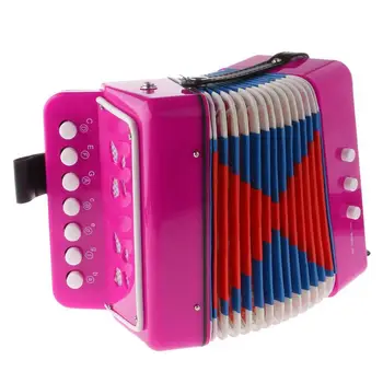 7 Button Key Accordions Educational Toy Children Musical Instrument - Red Rose 
7 Button Key Accordions Educational Toy Children Musical Instrument - Red Rose