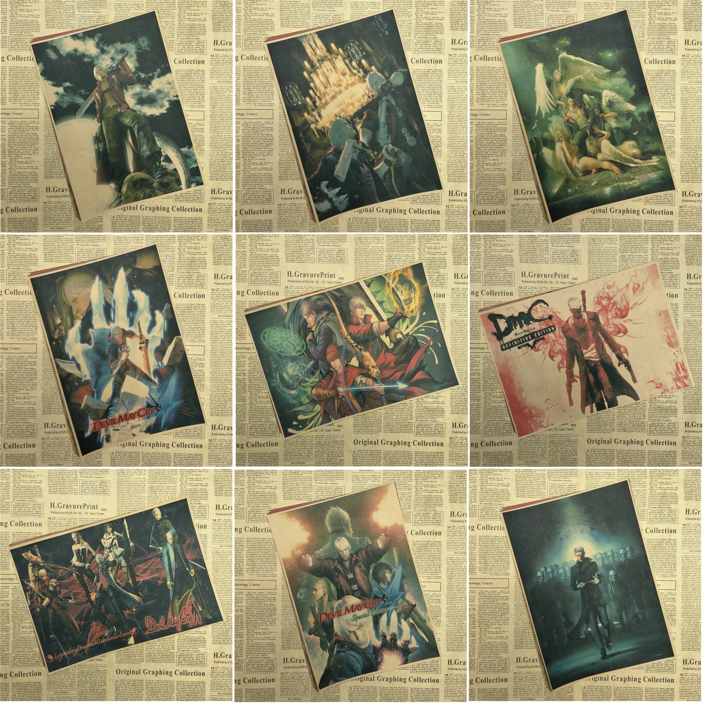 Devil May Cry core Game Kraft Posters Stickers Wall Home Bar Cafe Living Room Dining room Wall Decoration
Devil May Cry core Game Kraft Posters Stickers Wall Home Bar Cafe Living Room Dining room Wall Decoration