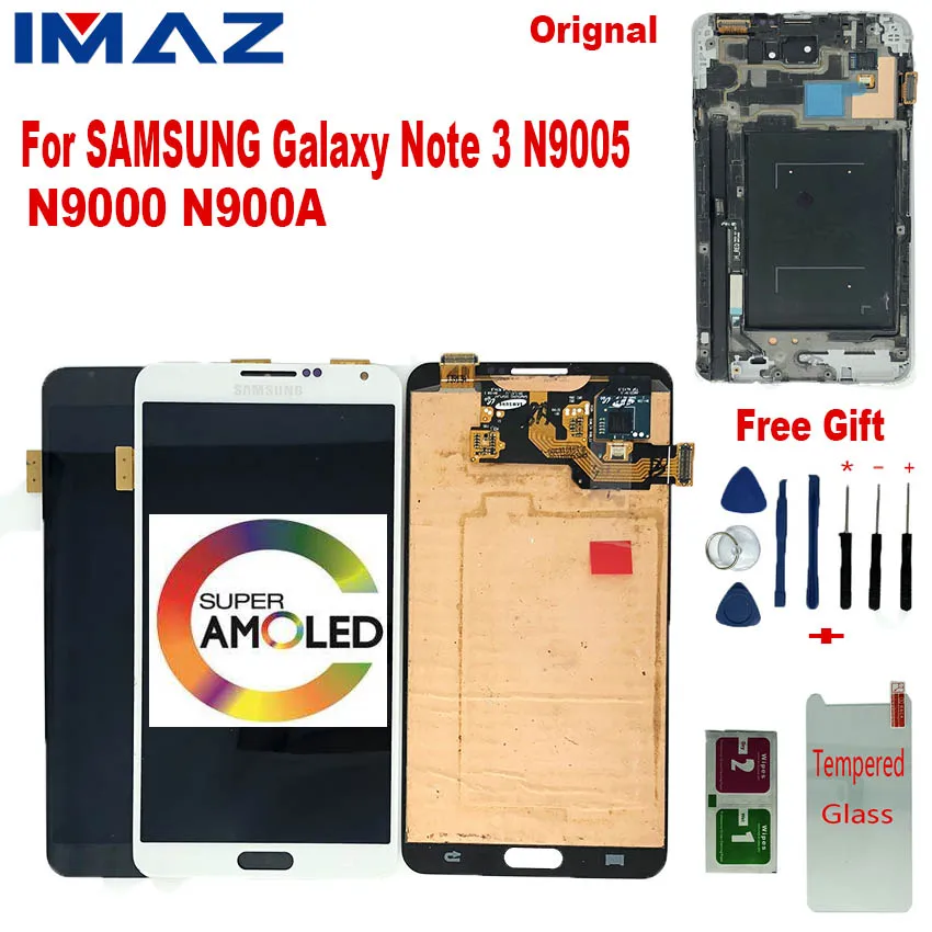 IMAZ Orignal SUPER AMOLED 5.7” LCD For Samsung Galaxy Note 3 N9005 N9000 N900 N900A LCD Display Touch Screen Digitizer Assembly
IMAZ Orignal SUPER AMOLED 5.7” LCD For Samsung Galaxy Note 3 N9005 N9000 N900 N900A LCD Display Touch Screen Digitizer Assembly