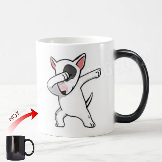 Cute Dabbing English Bull Terrier Magic Mug Funny Bull Terrier Dog Coffee Mugs Creative Pet Dab Cups for Dog Lover Puppy Gifts
Cute Dabbing English Bull Terrier Magic Mug Funny Bull Terrier Dog Coffee Mugs Creative Pet Dab Cups for Dog Lover Puppy Gifts