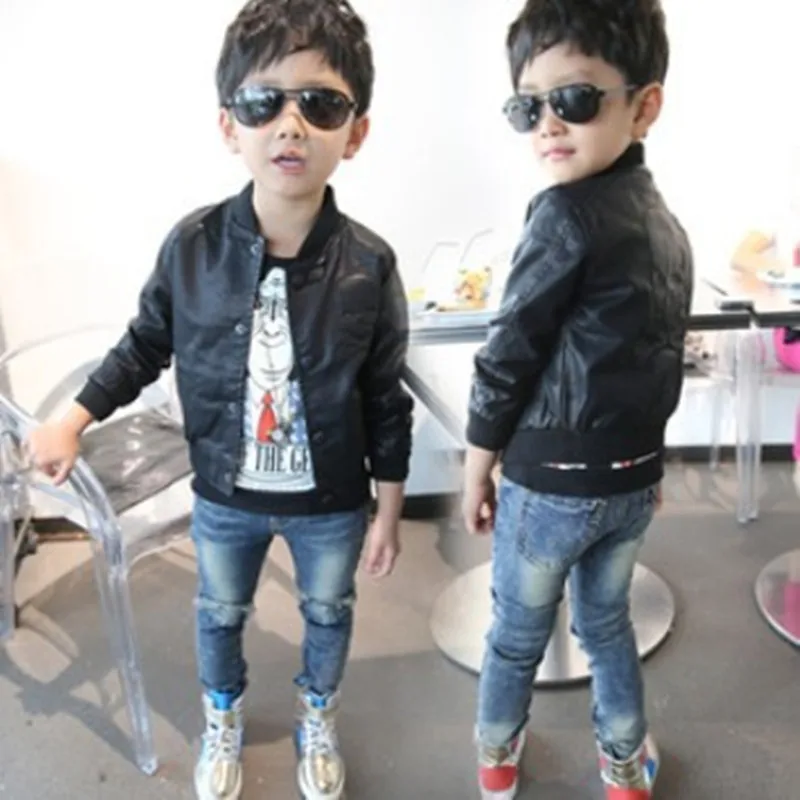 2017 Autumn boys black short jacket fashion children's casual embossed skull coat new spring kids leather coat 17A907
2017 Autumn boys black short jacket fashion children's casual embossed skull coat new spring kids leather coat 17A907