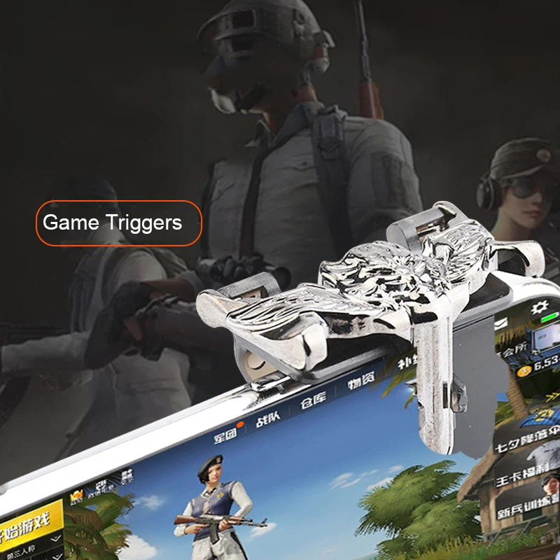Metal Wolf Triggers For Cell Phone PUBG Mobile Gamepad Dzhostik Free Fire Key L1R1 Gaming Trigger Pubg Smart Shooter Controller
Metal Wolf Triggers For Cell Phone PUBG Mobile Gamepad Dzhostik Free Fire Key L1R1 Gaming Trigger Pubg Smart Shooter Controller