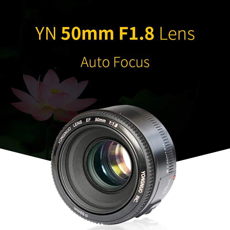 YONGNUO YN 50mm F1.8 Lens AF/MF Large Aperture Auto Focus Lens for Canon EOS 60D 70D 5D2 5D3 7D2 750D 650D 6D DSLR Cameras
YONGNUO YN 50mm F1.8 Lens AF/MF Large Aperture Auto Focus Lens for Canon EOS 60D 70D 5D2 5D3 7D2 750D 650D 6D DSLR Cameras
