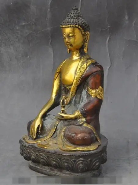 S02937 8" tibet buddhism bronze Gilt Sakyamuni Amitabha Tathagata Phurpa buddha statue (B0328) 
S02937 8" tibet buddhism bronze Gilt Sakyamuni Amitabha Tathagata Phurpa buddha statue (B0328)