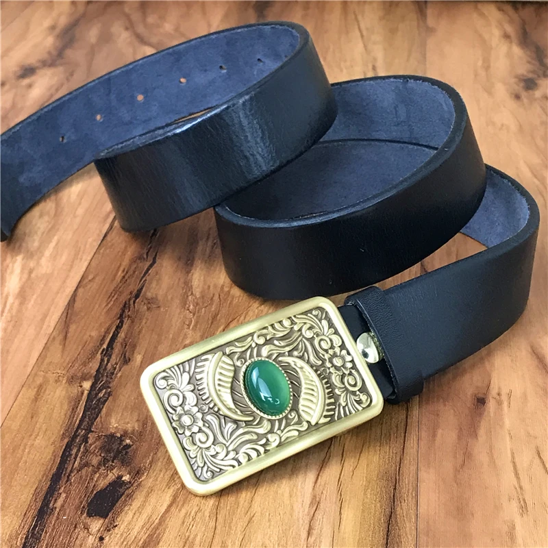 Chinese Style Craved Brass Belt Buckles Arabesque Belt Buckle (15)