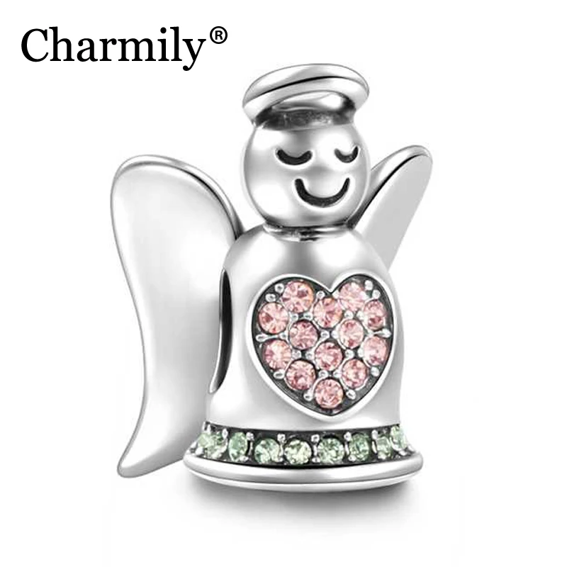 Authentic 925 Silver Original CZ Heart Angel Charm Beads Fits Pandora Charms Bracelets DIY Jewelry
Authentic 925 Silver Original CZ Heart Angel Charm Beads Fits Pandora Charms Bracelets DIY Jewelry