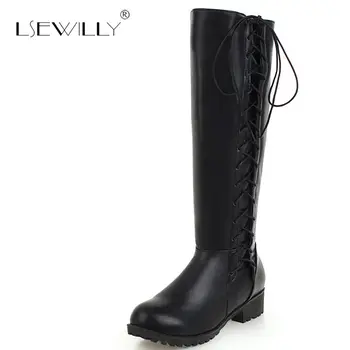Lsewilly women knee high boots winter warm shoes woman fashion Ladies lace up boots black beige brown large size 34-44 E158
Lsewilly women knee high boots winter warm shoes woman fashion Ladies lace up boots black beige brown large size 34-44 E158