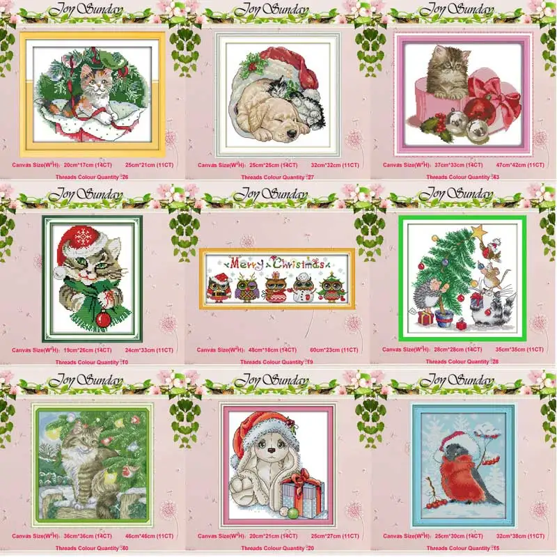 Christmas cat bird owl Animals Cross Stitch 11CT 14CT Cross Stitch Set Wholesale DIY Cross-stitch Kit Embroidery Needlework
Christmas cat bird owl Animals Cross Stitch 11CT 14CT Cross Stitch Set Wholesale DIY Cross-stitch Kit Embroidery Needlework