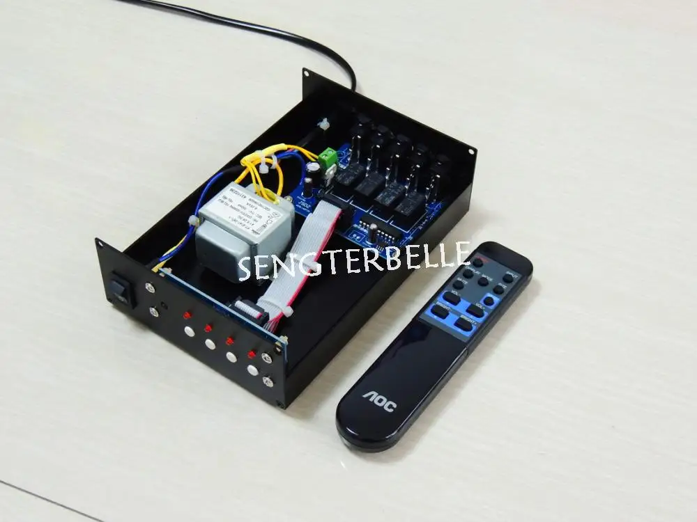 Finished new version remote audio switcher 4 ways choose input stereo 1 way output
Finished new version remote audio switcher 4 ways choose input stereo 1 way output