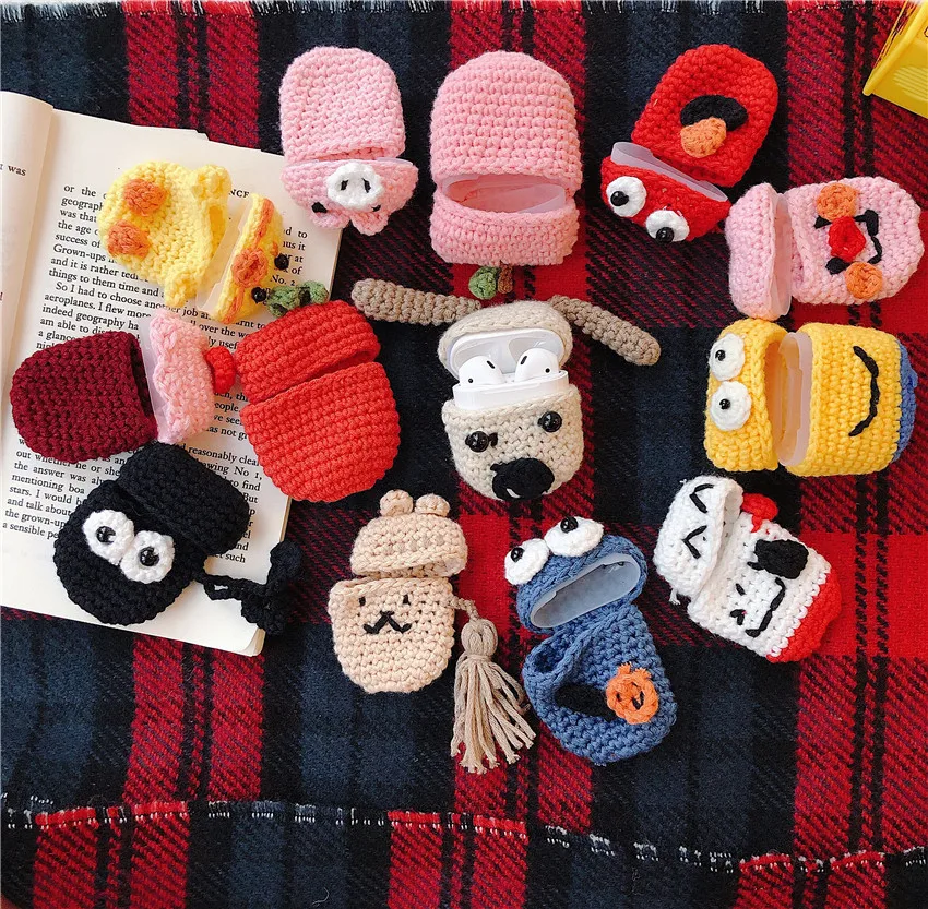 Cute Cartoon Woolen Case for AirPods Protective Cover For airpods 2 Bluetooth Wireless Earphone Knitted Case Bag Holiday Gift
Cute Cartoon Woolen Case for AirPods Protective Cover For airpods 2 Bluetooth Wireless Earphone Knitted Case Bag Holiday Gift
