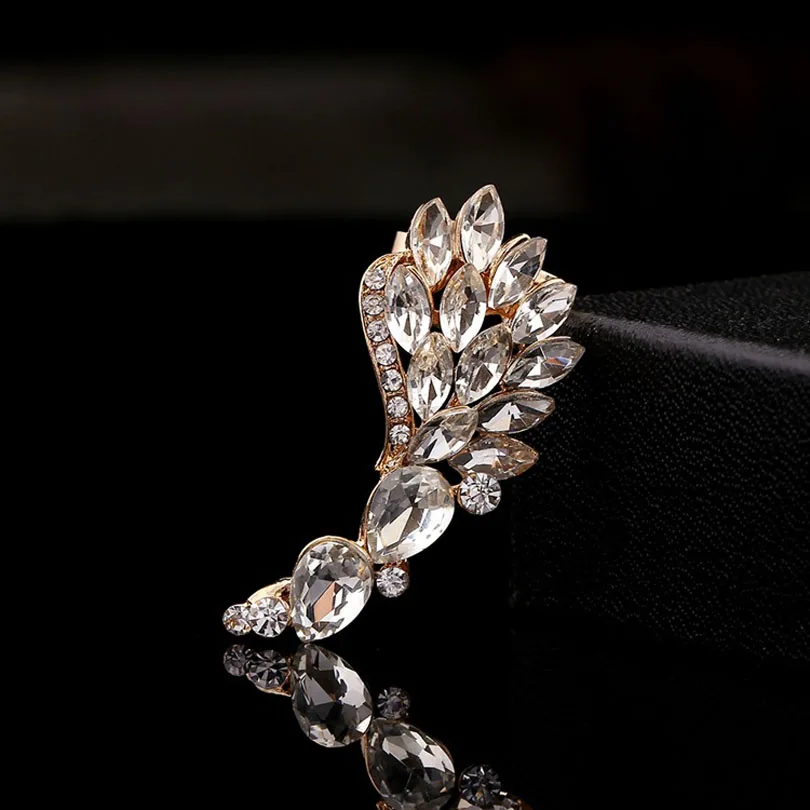 Fashion Popular Women Full Rhinestones Wing Ear Cuff Feather Gold Silver Plated Big Zircon Earcuff Clip Earrings
Fashion Popular Women Full Rhinestones Wing Ear Cuff Feather Gold Silver Plated Big Zircon Earcuff Clip Earrings