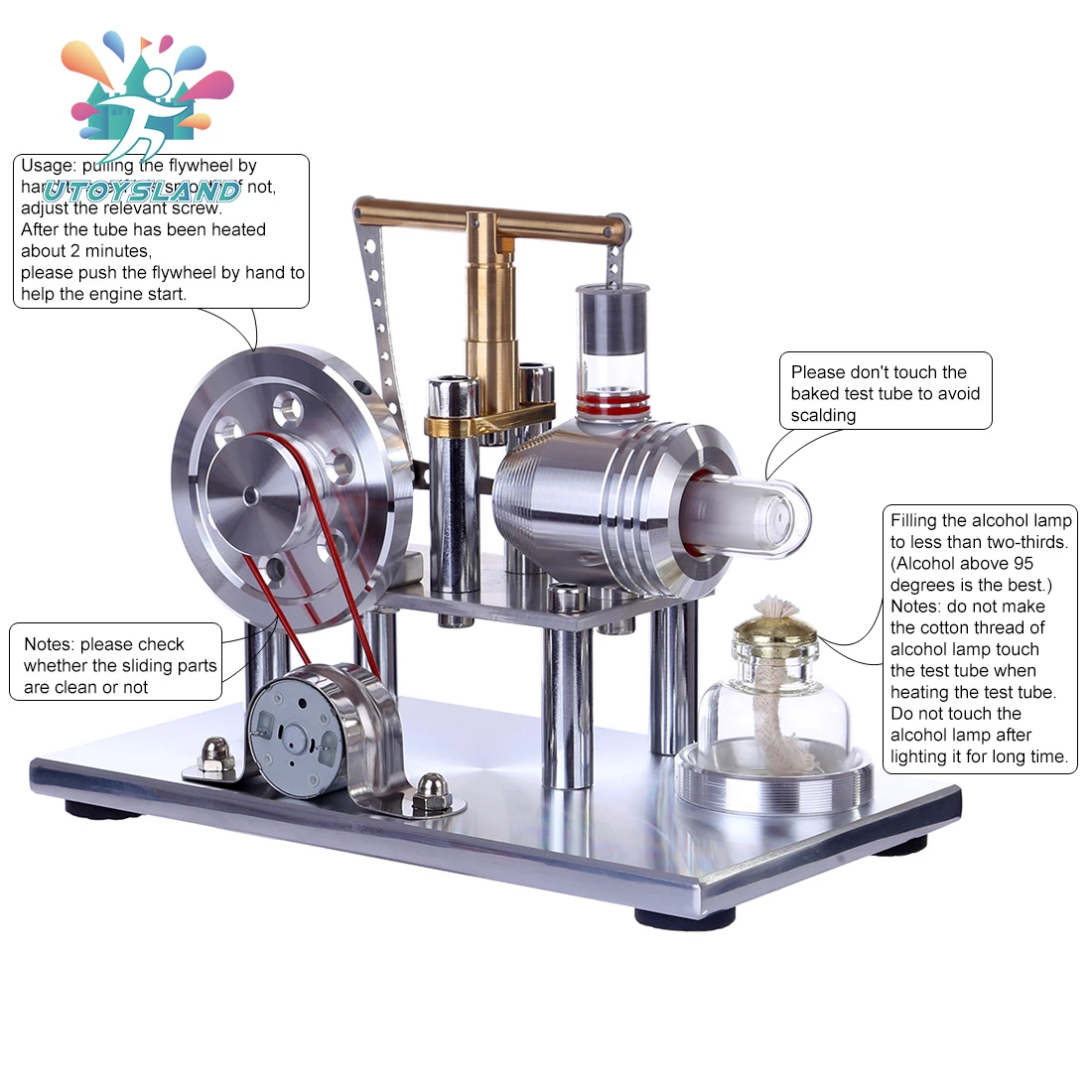 UTOYSLAND 2019 New Balance Stirling Copper Cylinder Generator With Alcohol Lamp Education Kit Diy Steam Stem Toy
UTOYSLAND 2019 New Balance Stirling Copper Cylinder Generator With Alcohol Lamp Education Kit Diy Steam Stem Toy