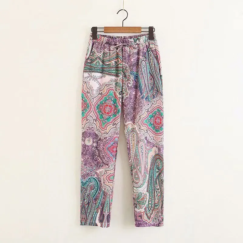 Fashion women Europe and the United States the new wind of spring XZ40-1673 Printed elastic waist trousers slacks
Fashion women Europe and the United States the new wind of spring XZ40-1673 Printed elastic waist trousers slacks
