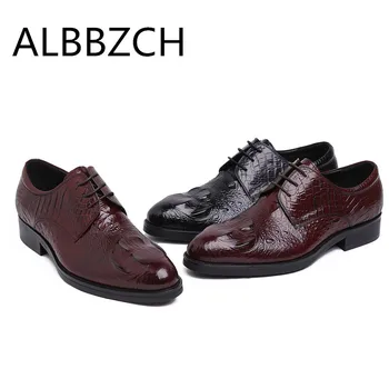 Luxury crocodile pattern genuine leather men shoes black brown wedding dress shoes mens high grade business office work shoes 10
Luxury crocodile pattern genuine leather men shoes black brown wedding dress shoes mens high grade business office work shoes 10